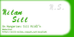 milan sill business card